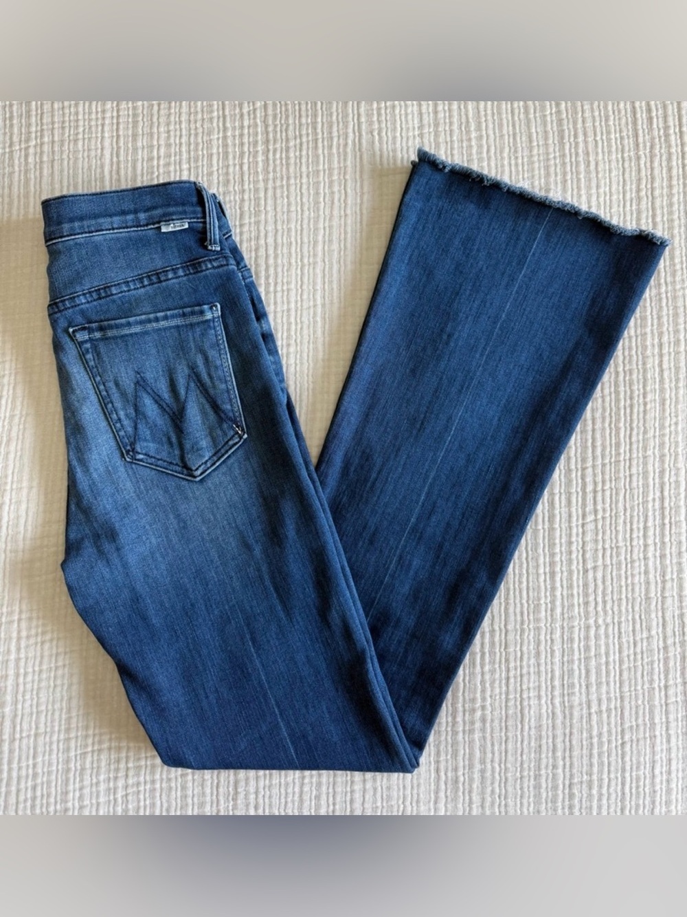MOTHER Women's Dark Blue Wide Leg Jeans